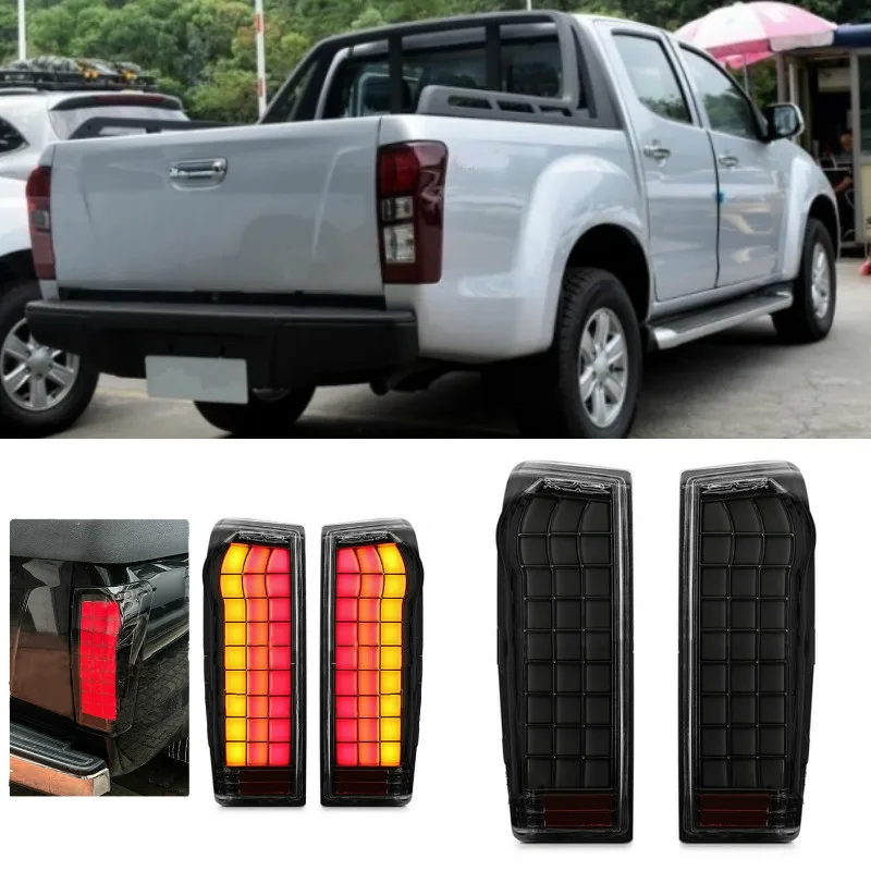 LED Rear Tail Light Tail Lamp Assembly With Wire Harness Bulbs Replacement For Isuzu DMax D-Max Ute 2012-2019