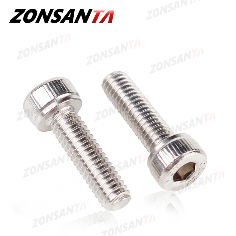 ZONSANTA Innensechskantschraube mit Innensechskant M1,4 M1,6 M2 M2,5 M3 M4 M5 M6 M8 304 Edelstahl DIN912 Innensechskantschraube – Detail 3