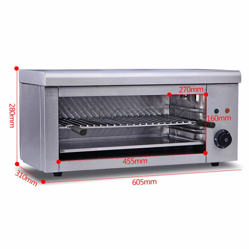 2000W Wall-mounted Electric Oven Household Electric Pizza Bread Baking Toaster Barbecue Oven 50-300°C Temperature Adjustment