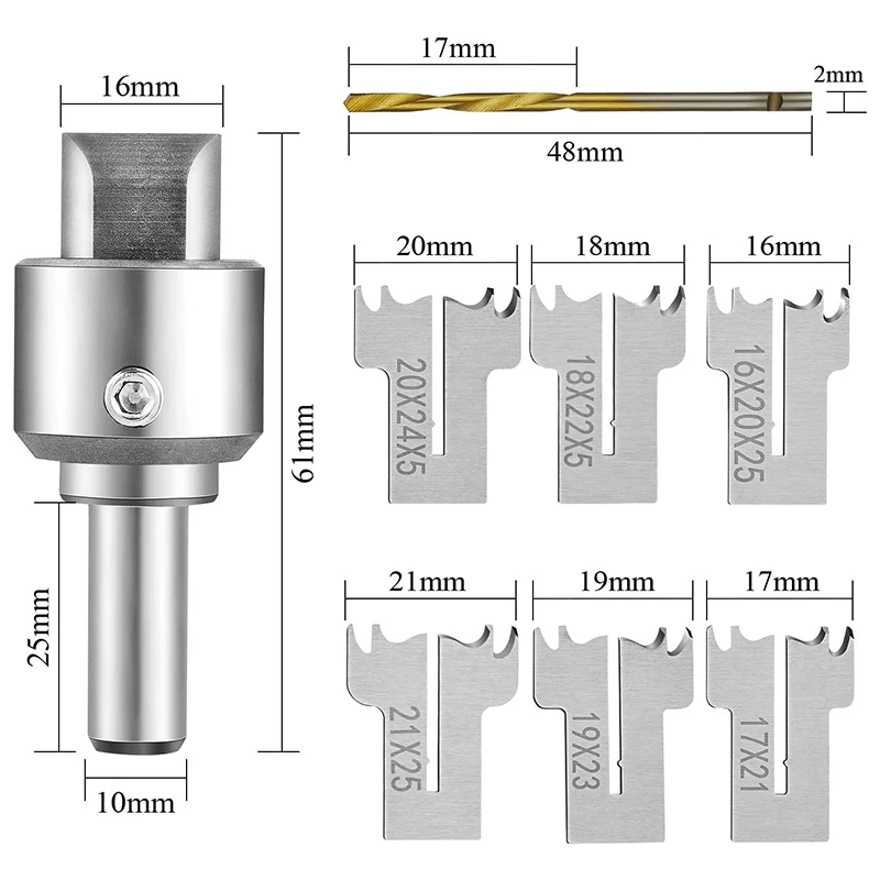 13 Pcs Ring Drill Bit Set, Wood Ring Drill Bit Wooden Ring Maker Steel Wood Bead Drill Bit for DIY Rings Making Jewelry