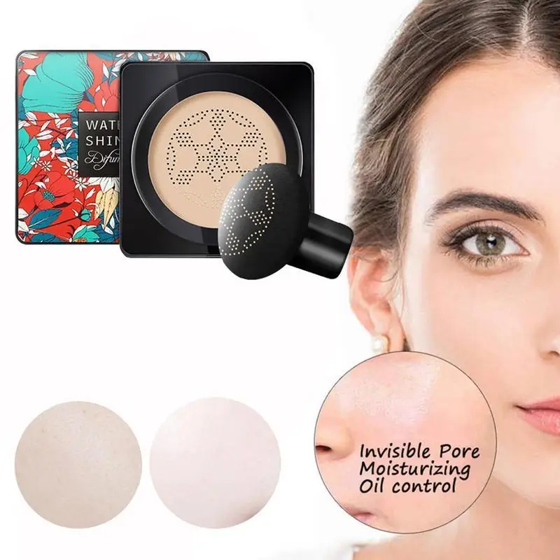 Mushroom Head Make up CC Cream Cushion Moisturizing Foundation Cosmetics Natural Brightening Makeup Foundation BB Cream