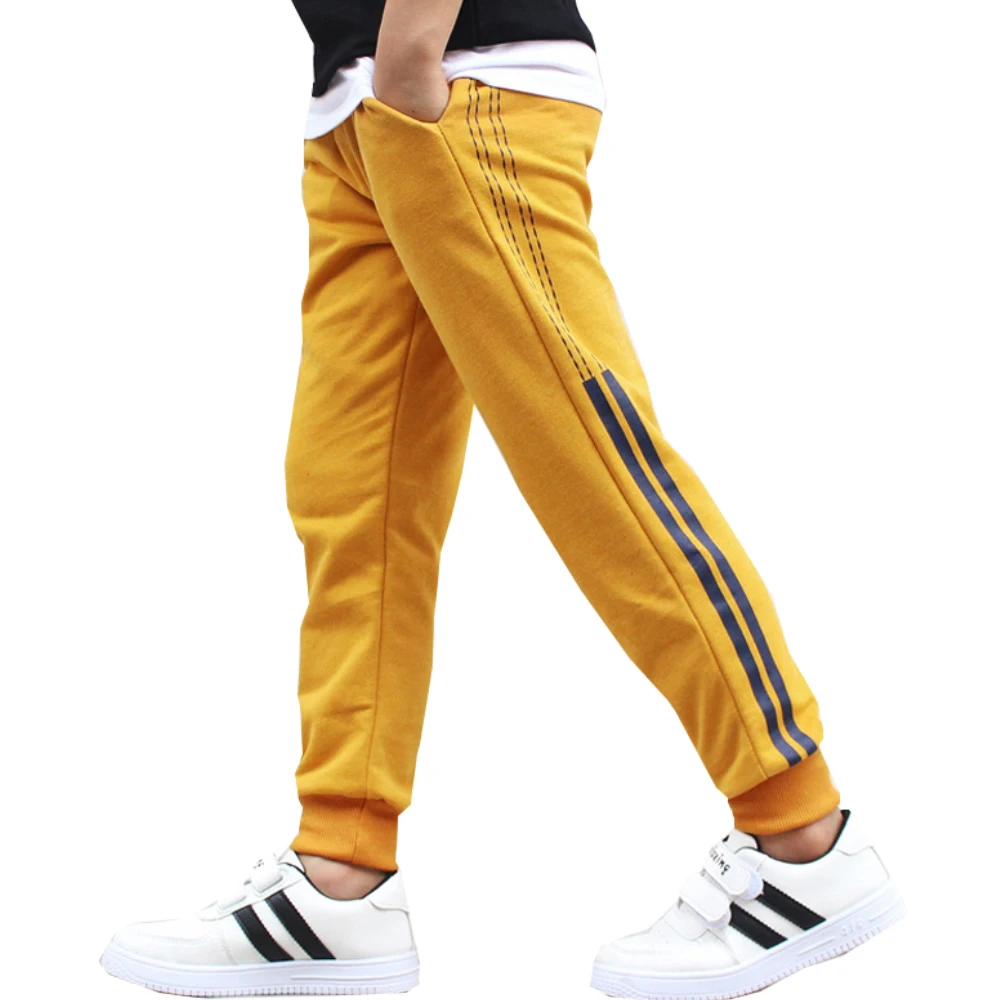 Boys clothes spring autumn sports pants side line printing Korean version in Older childr students Fashion high quality clothing