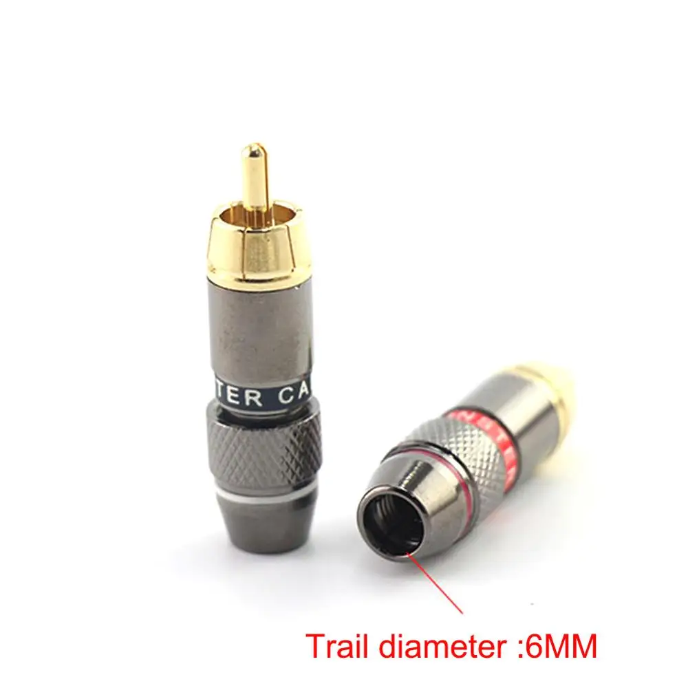 8pcs Banana Plug RCA Connector 6mm Male Double Self-Locking Lotus Wire Connectors Speaker Audio Adapter Kit