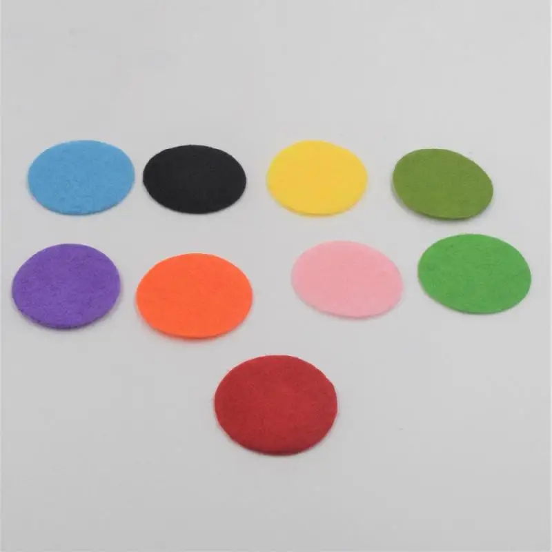 100Pcs/lot Multi-color Round Felt Fabric Pads Accessory Patches Circle Felt Pads Fabric Flower Accessories 25mm/30mm/35mm/40mm