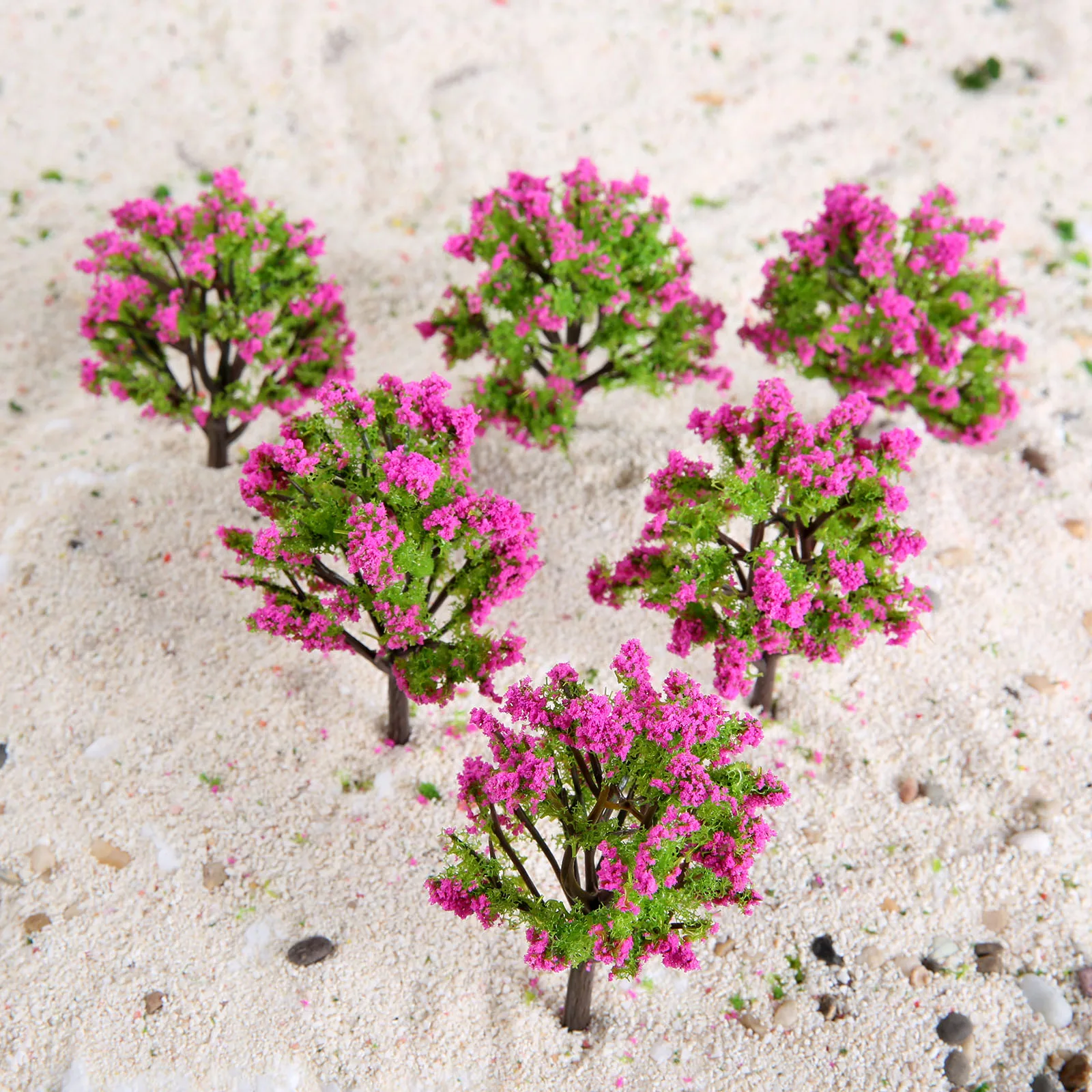 20pc 75mm plástico modelo de árvores escala 1:100 layout ferroviário arquitetônico jardim paisagem árvores modelo diorama miniaturas