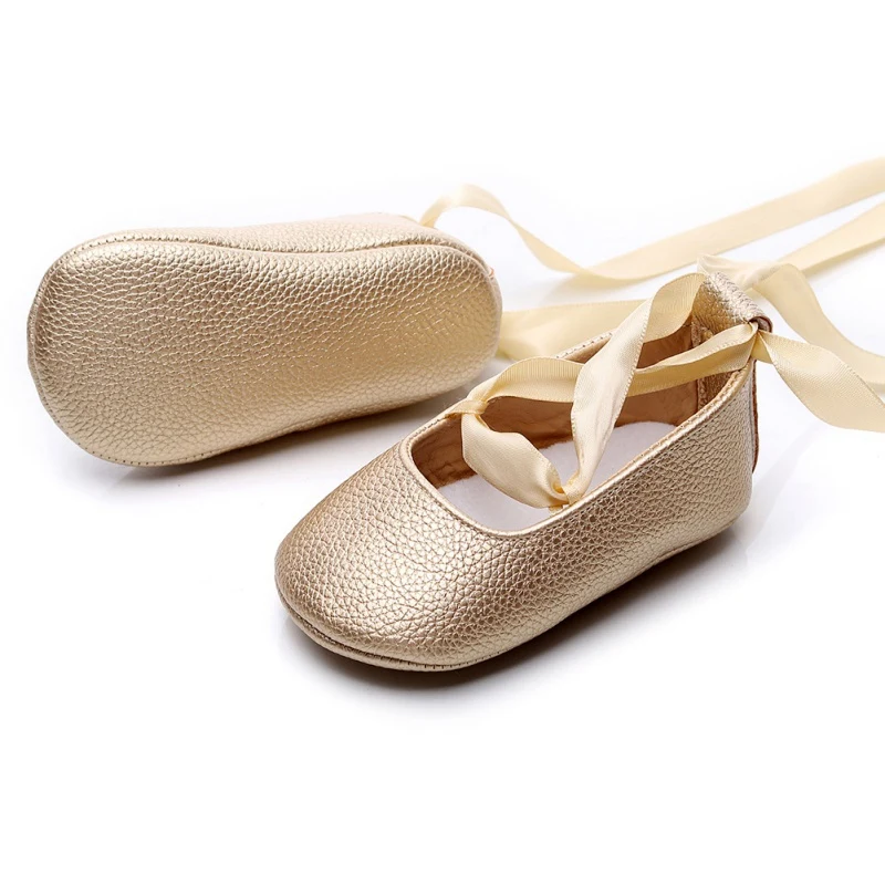 Zapatos de baile de primavera para niña recién nacida, zapatos de bailarina, cinta dulce muy ligera, zapatos de cuna para niños pequeños