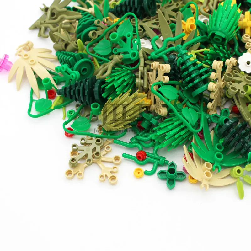 Moc-bloques de construcción de hierba de planta militar, piezas a granel compatibles con juego de flores, juguetes de comida, vista de calle de