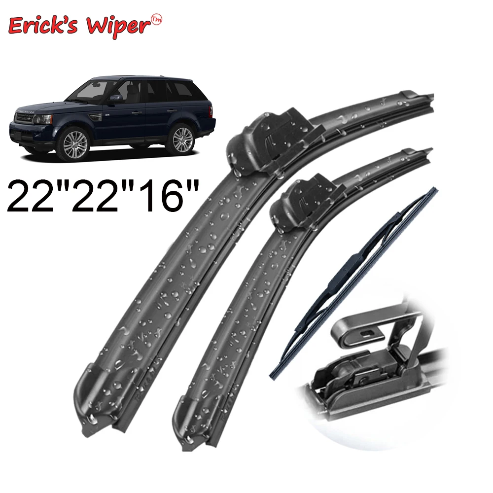 Erick\'s Wiper Front & Rear Wiper Blades Set For Land Rover Range Rover Sport 2005 - 2012 Windshield Windscreen Window 22\