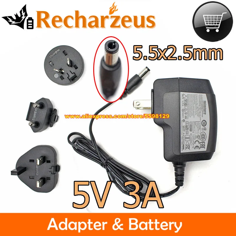 Genuine APD WA-15I05R WA15I05R Charger 5V 3A 15W EU/AU/UK/US Plug Ac Adapter For Dell WYSE Power Supply