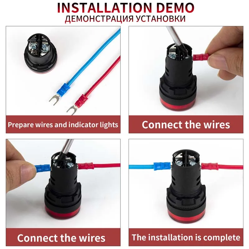 Lighting function  1pcs 12V 24V 110V 220V 380V 22mm Panel Mount LED Power Indicator Pilot Signal Light Lamp