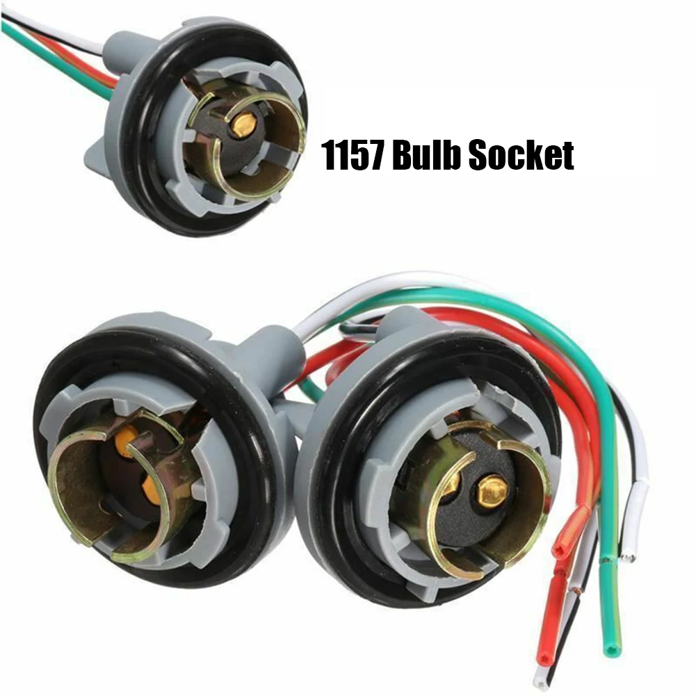 2Pcs 1157 BAY15D Light Base holder S25 P21/5W 1157 Bulb Socket Connect Lines For Brake Parking light Car Accessories