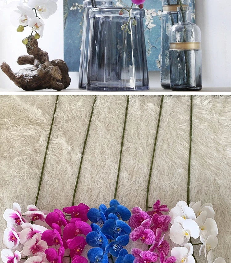 Konservierte Orchidee Phalaenopsis Strukturierte realistische Blumen Künstliche Blumen Familie Hochzeit Ornamente DIY Dekoration – Detail 9