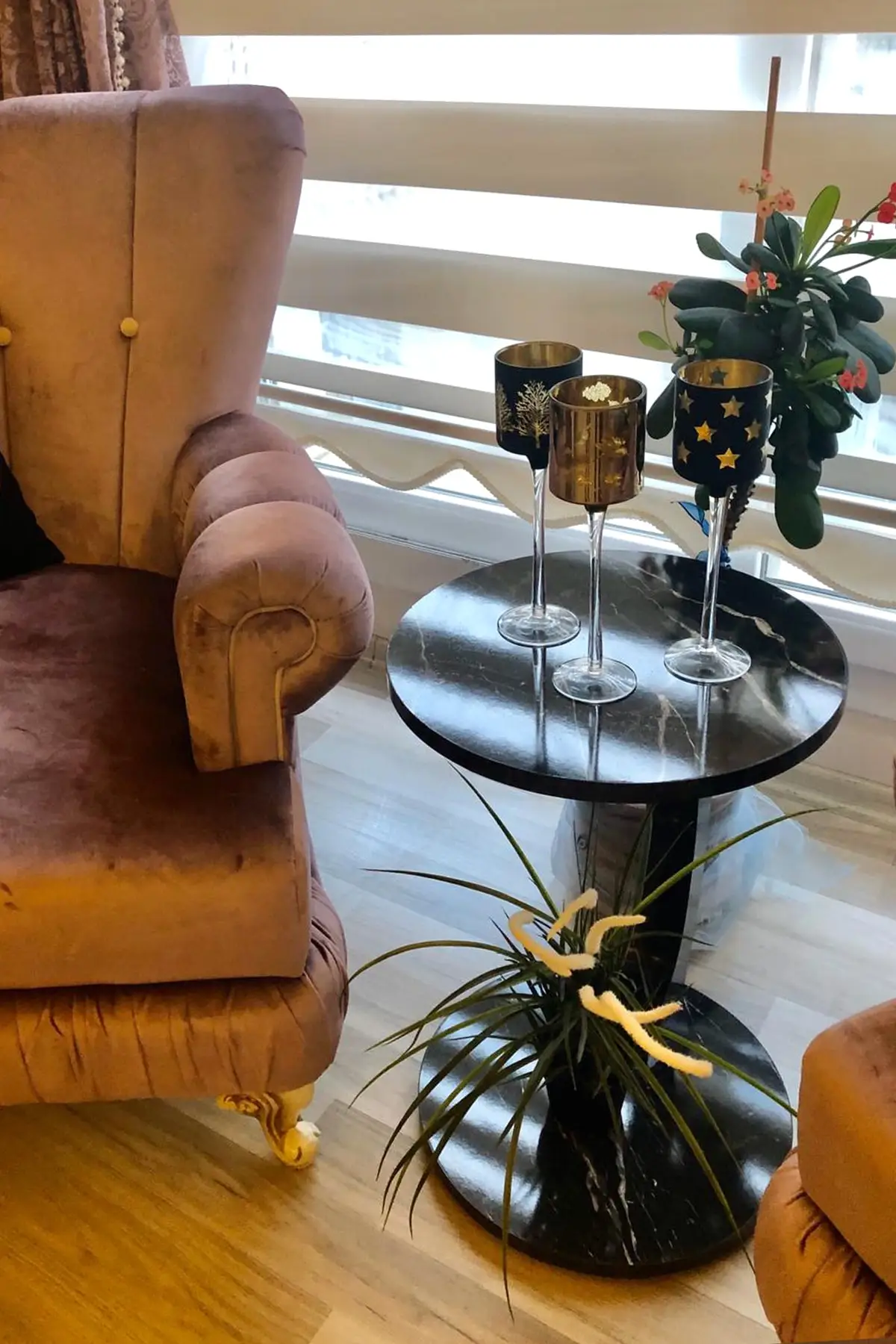 Wheel C Coffee Table Sofa Stand Side Coffee Table Zigon Coffee Table Serving Stand Black Marble Pattern