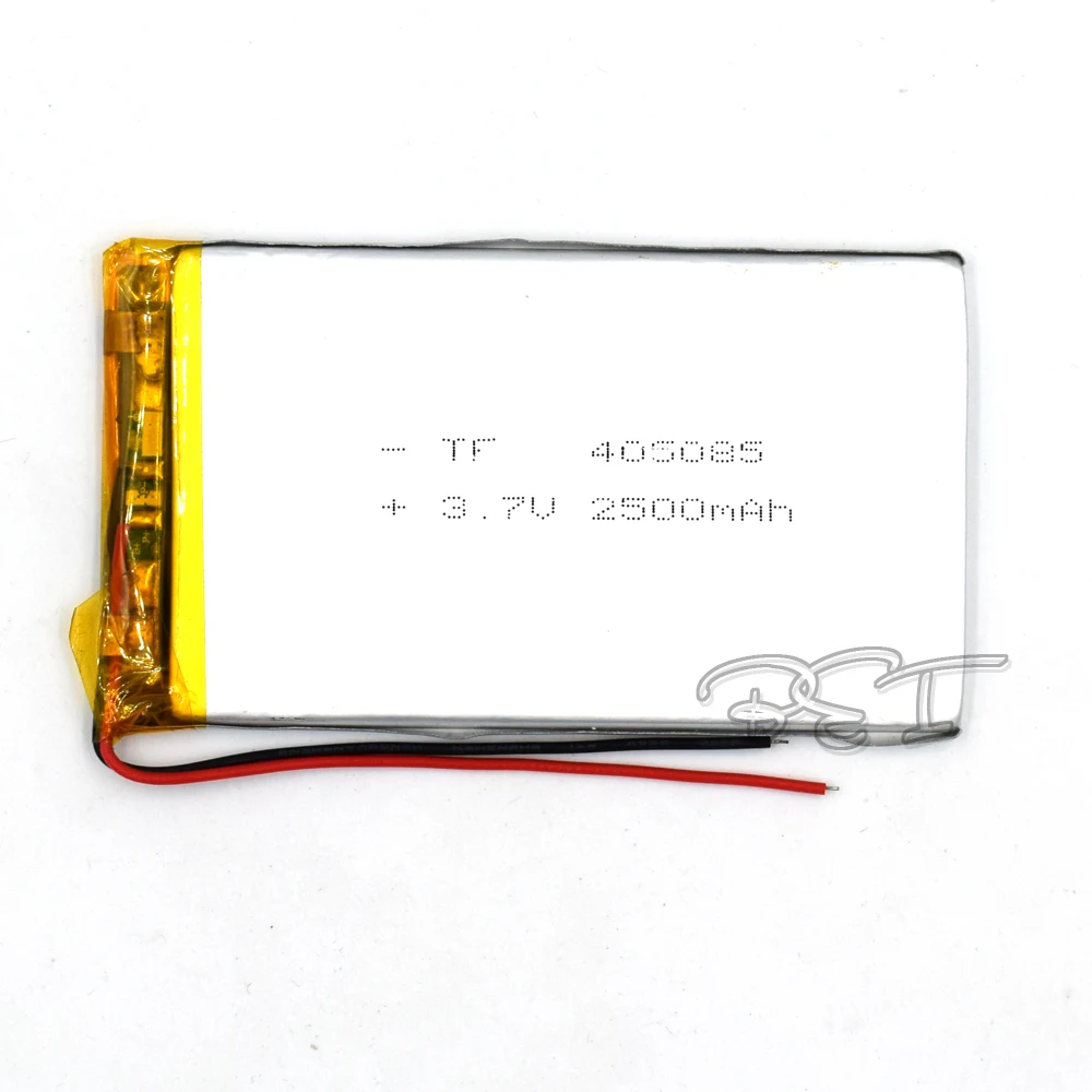 

5Pcs 3.7V Polymer Lithium Battery 405085 Rechargeable Li-ion Cell 2500mAh For MP5 Navigator GPS MP3 MP4 Ebook Speaker Camera