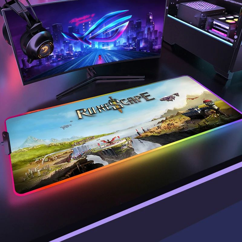 Large RGB Mouse Pad xxl Gaming Mousepad LED Mause Pad Gamer Copy Runescape Mouse Carpet Big Mause Pad Desk Pad Mat with Backlit