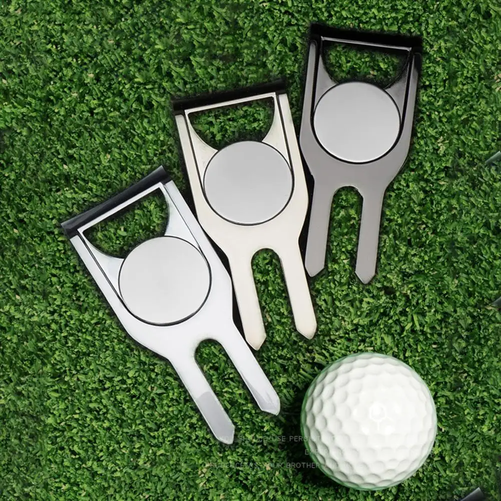 Golf Pitch Mark Convenient Practical Metal Small Divot Fork Repair Tool for Outdoor