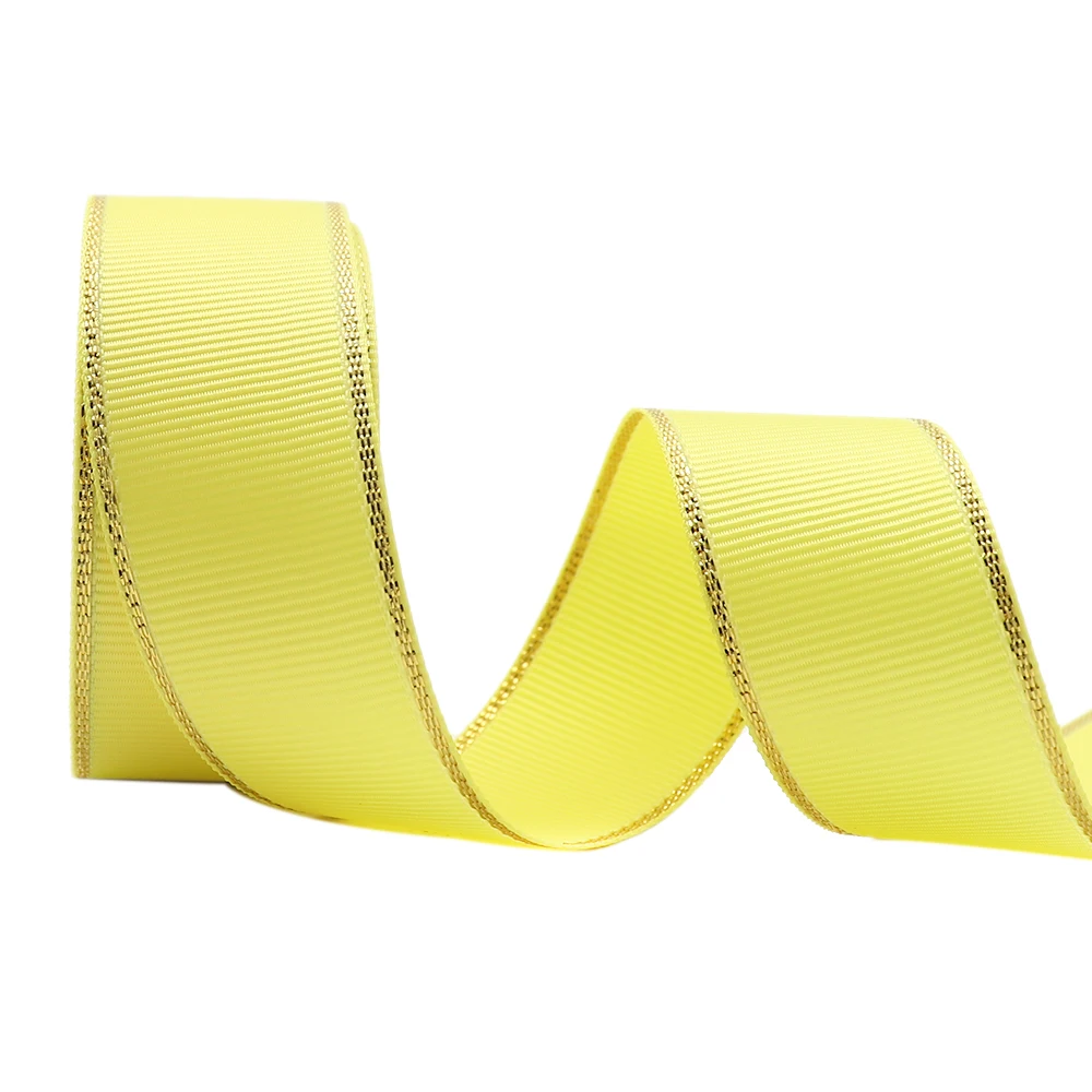 10 Yards 10MM/25MM/38MM Glitzer-Grosgrainband mit Goldrand für Haarschleifen/Geschenkverpackungen, DIY-Weihnachtsdekorationsmaterial Y19042101 – Detail 10