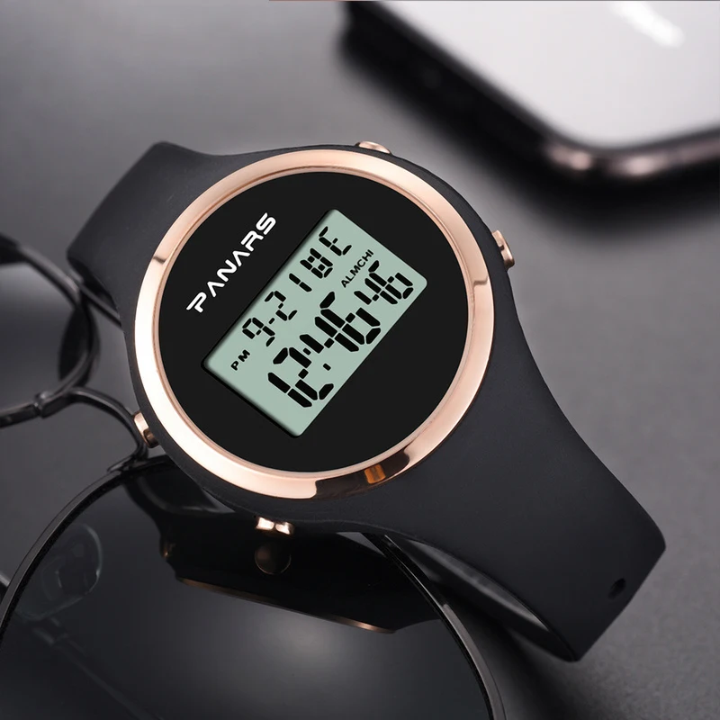 NEW Fashion Women Watches Digital 5bar Waterproof Silicone Strap Luminous Alarm Clock Ladies Wristwatch Girls relogio feminino