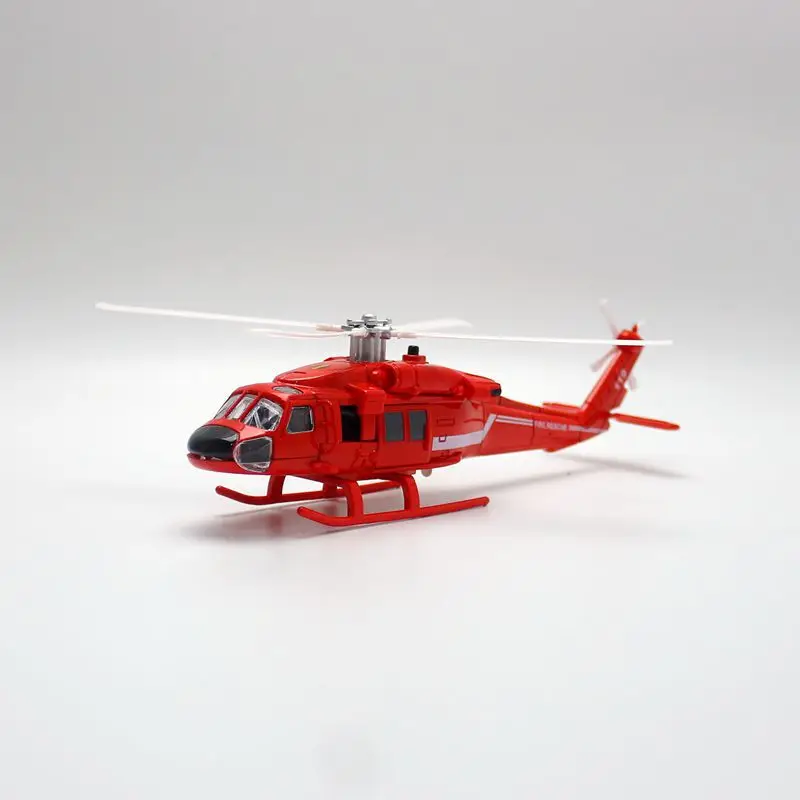 Hot selling wholesale alloy helicopter model,1:64 fire rescue helicopter toy,simulation light and sound effects,free shipping