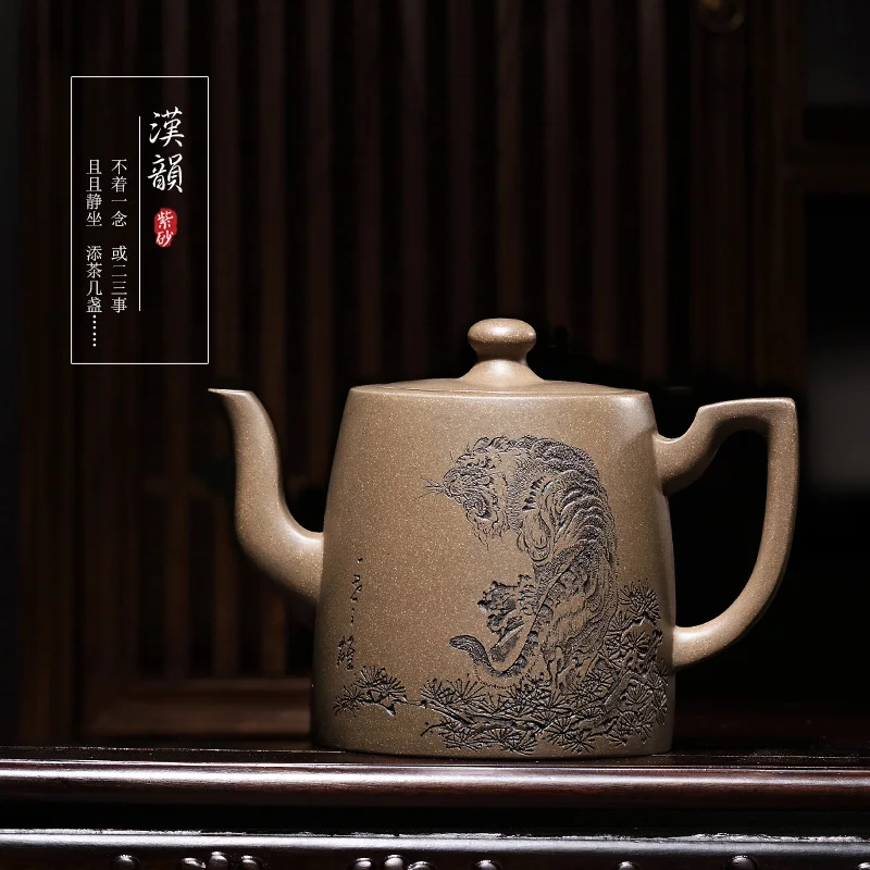 

★Tibetan yixing recommended all hand pot of the world famous dell its early azure sand hanring the teapot