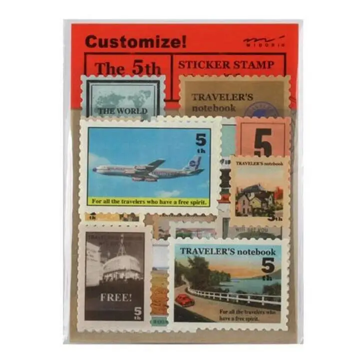 Sharkbang Vintage Airplane Travel Stamp Label Journal Decorative Scrapbooking Stickers DIY Diary Album Sticker Stationery