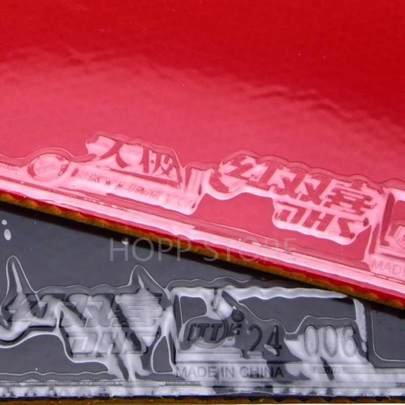 DHS Hurricane 3-50 / SKYLINE 3-60 Pips-Im Tischtennis Gummi (Control/Schleife) original DHS Ping Pong Schwamm – Detail 9