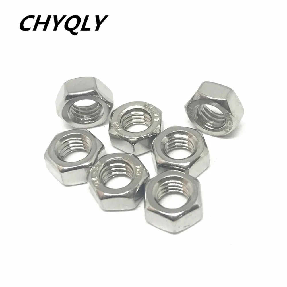 M1.6 M2 M2.5 M3 M4 M5 M6 M8 M10-M30 304 Stainless Steel Hexagon Nuts Screw Cap Metric Thread Hex Nut