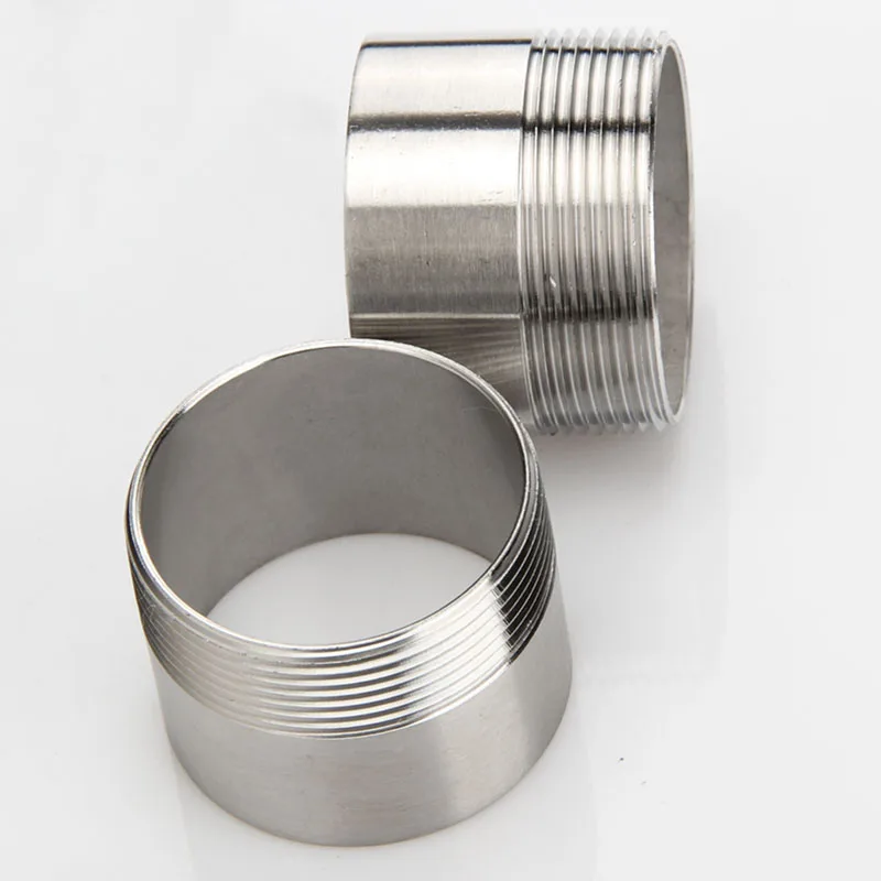 Ss304 스테인레스 스틸 bsp 1/4 "3/8" 1/2 "3/4" 1 "수나사 직선 용접 젖꼭지 물 오일 가스 커넥터 어댑터 접합기