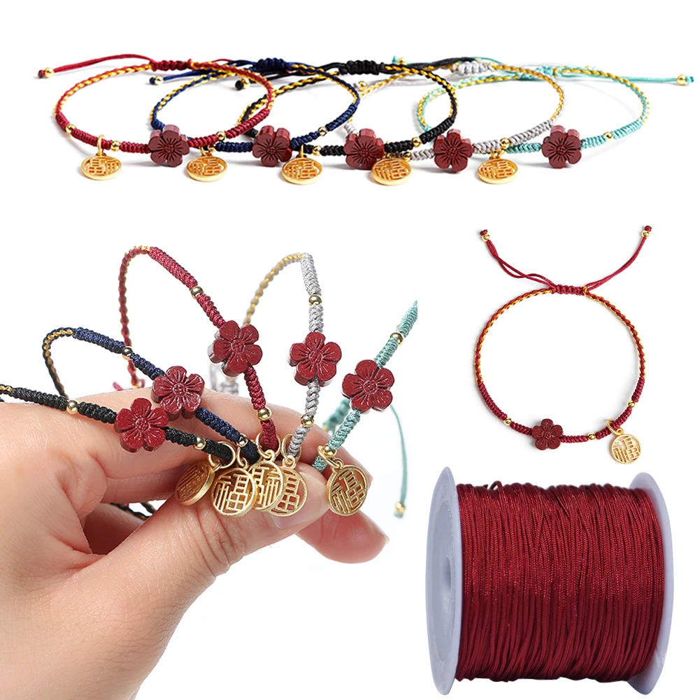 20meter 21colors Nylon Cord Thread Chinese Knot Macrame Cord Bracelet Braided String DIY Tassels Beading Shamballa String Thread