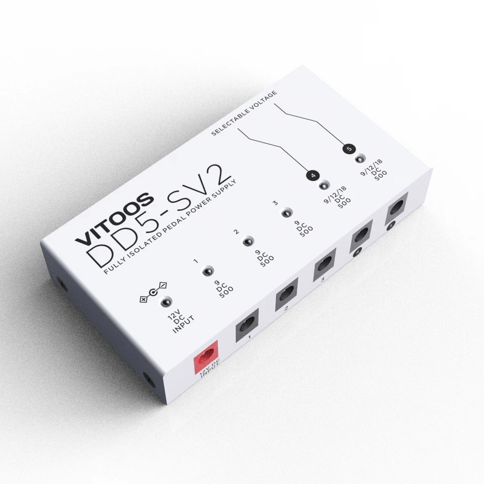 Vitoos DD5 パワーサプライ 6出力 VITOOS DD5-SV2 effect pedal power supply fully isolated Filter