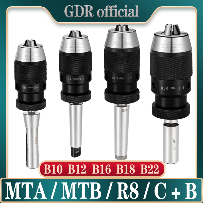 MT MT2 MT3 MT4 MT5 R8 C10 C12 C16 C20 B10 B12 B16 B18 B22 Morse Drill Chuck self-tightening drill chuck tool holder bracket tool