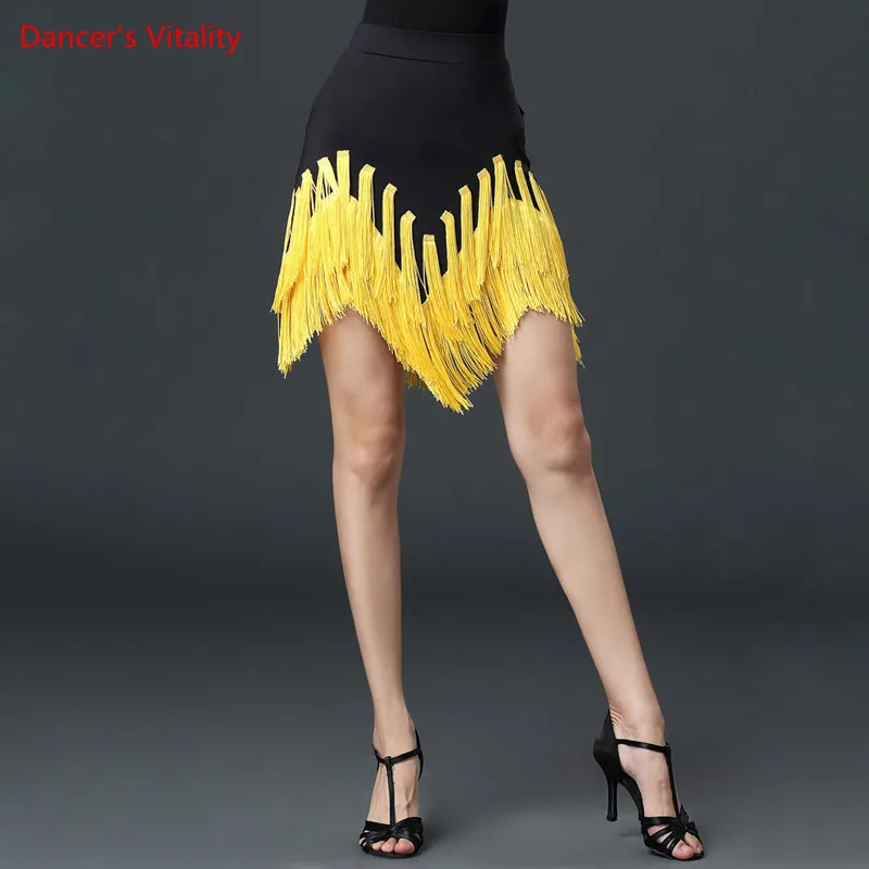 Latin Dance Woman Temperament Tassel Skirt Practice Clothes Female Adult National Standard Dancing Performance Clothing