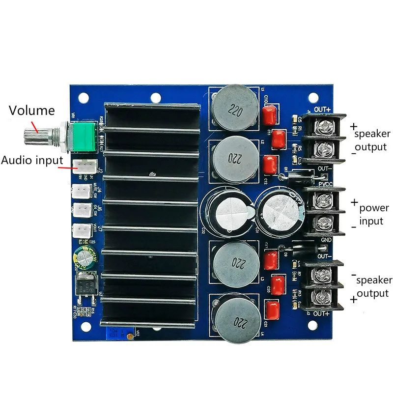 Imagem -04 - Sotamia Tda7498 Amplificador de Potência Placa Amplificador Estéreo Amplificador de Som Amplificador de Áudio Digital 100wx2 Faça Você Mesmo Alto-falante de Áudio