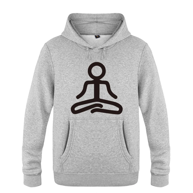 Sudadera con capucha para hombre, prenda deportiva de manga larga con estampado divertido y creativo, ideal para meditación, Yoga y abrigo, novedad