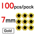 100 Piezas de Oro de 7mm