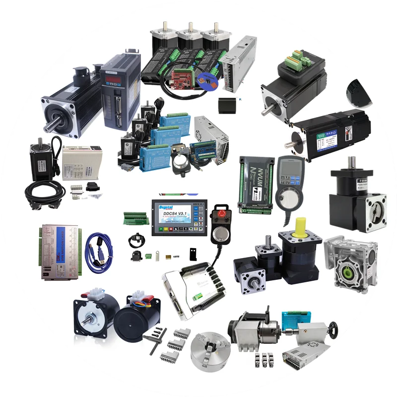 3/4 aixs CNC complete kit:Linear Guide HGR15 HGR20 Ball screw SFU1605 & NEMA23 Stepper Motor & Air cooling Spindle Water cooled