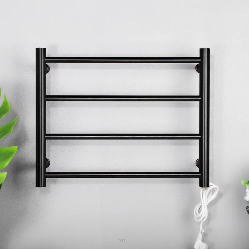 Smart electric heating towel rack stainless steel bathroom towel rack towel rack shelf 9018 450*540*120