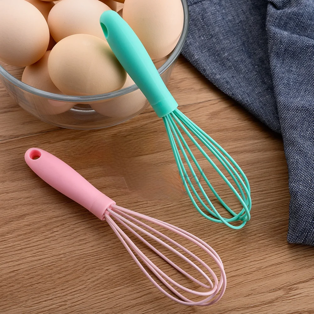 6 Inch Stainless Steel Silicone Whisk Mini Whisk Color Whisk Mixer Mini Baking Tools