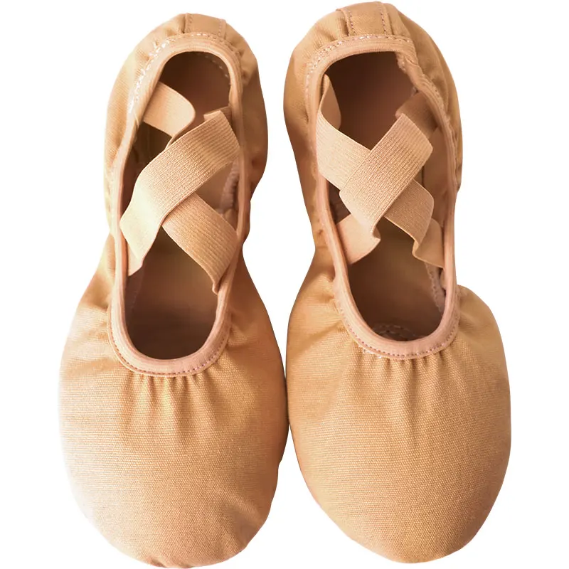 Girls Women Ballet Shoes Gymnastics Flats Split Sole Ballet Slippers Teen Canvas Ballerina Shoes Children Practice Dance Shoes