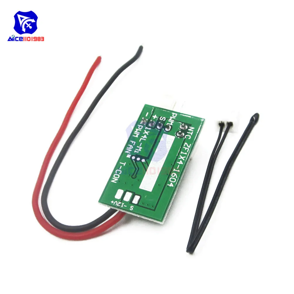 diymore DC 12V PWM Temperature Detector Probe Controller 4-Wire Temperature Fan Speed Controller Governor for PC Fan STK IC