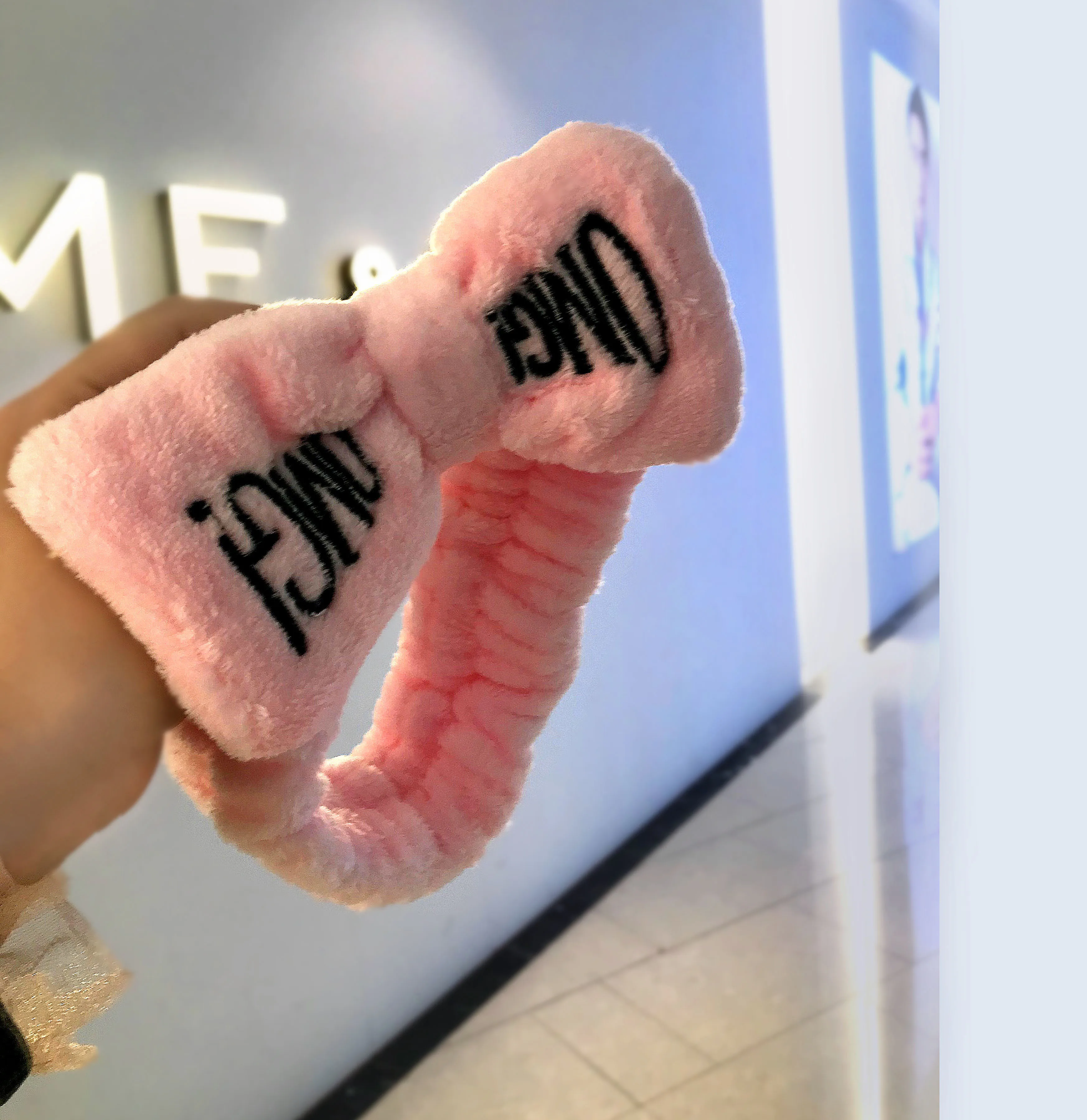 2020 Women New Letter Omg Coral Fleece Soft Bow Top Knot Headband Makeup Hairbands Hair Band Girl Bandana Fashion Accessories