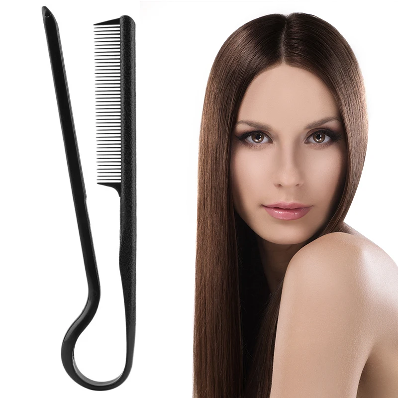 DIY Makeup Styling Combs Tool Haircut Straightening V Shape Black Color Comb Clip-Type Hairdressing Hair Straightener