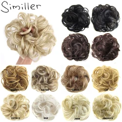 Similler-Bun De Cabelo Sintético, Elástico Donut Cabelo, Fibra De Alta Temperatura, Chignon Bun, Extensões De Cabelo, Acessórios Do Casamento