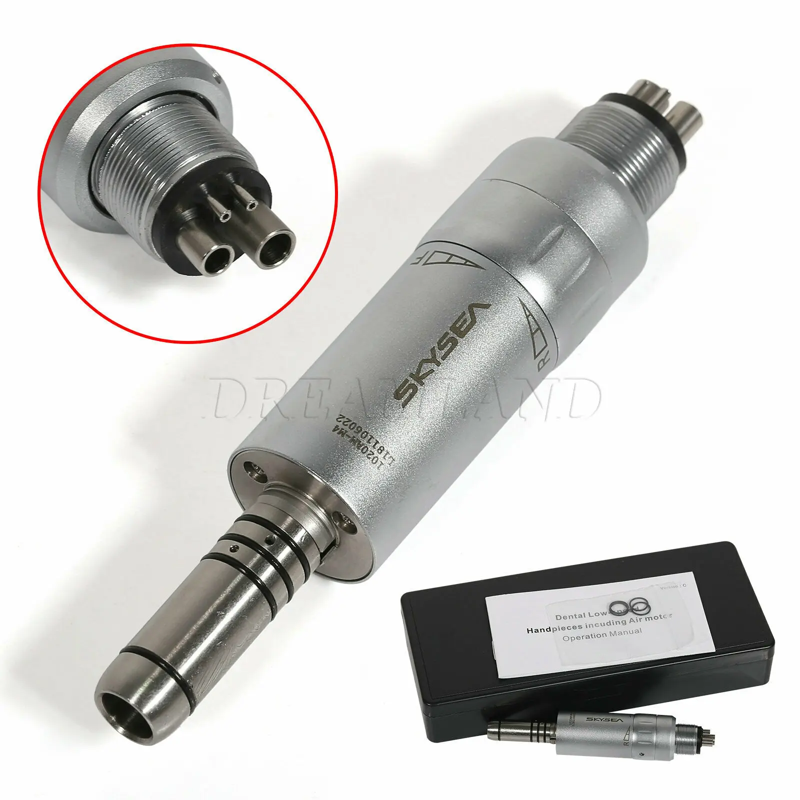 NSK Style Dental 4Hole Air Motor Handpiece Inner Water Low Slow Speed  1:1 Ratio