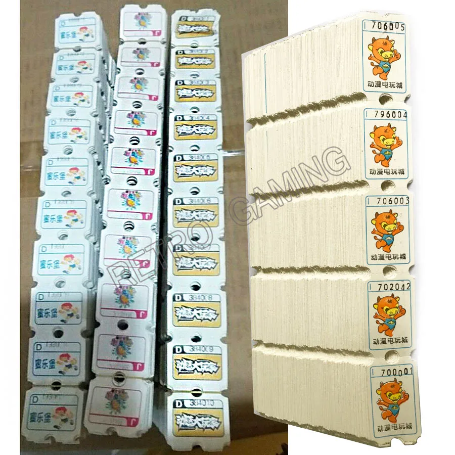 2000 pcs/lot lottery tickets redemption for amusement park game machine parts