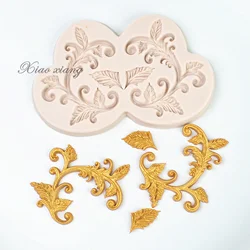 Leaf Flower Vine Lace Silicone Molds Fondant Cake Decorating Tools Kitchen Baking Molds Candy Chocolate Gumpaste Moulds