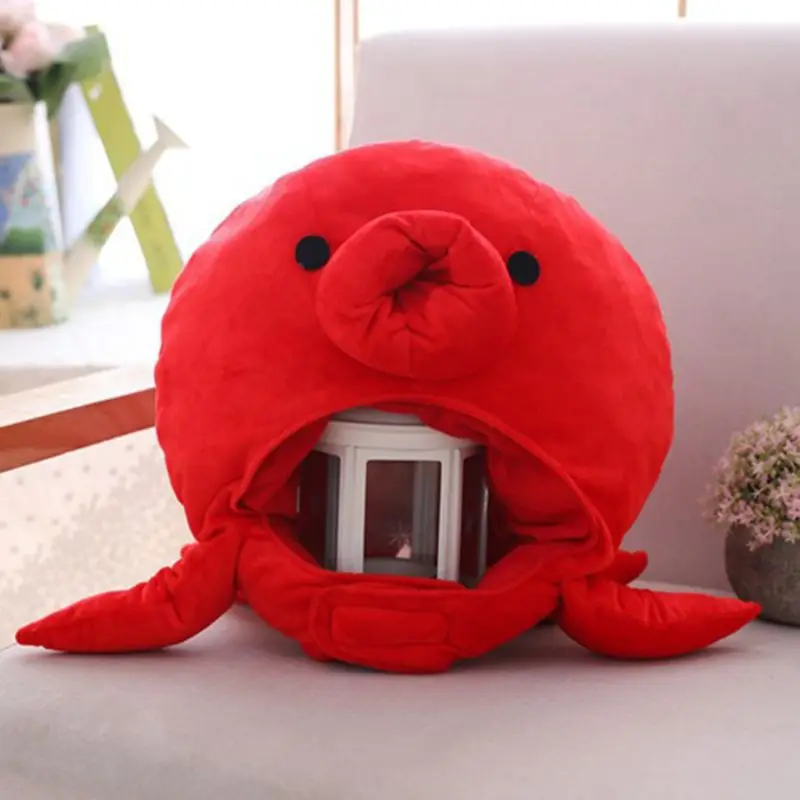 Cute Octopus Sea Animal Hat Plush Stuffed Toy Headwear Cap Cosplay Party Props 649C