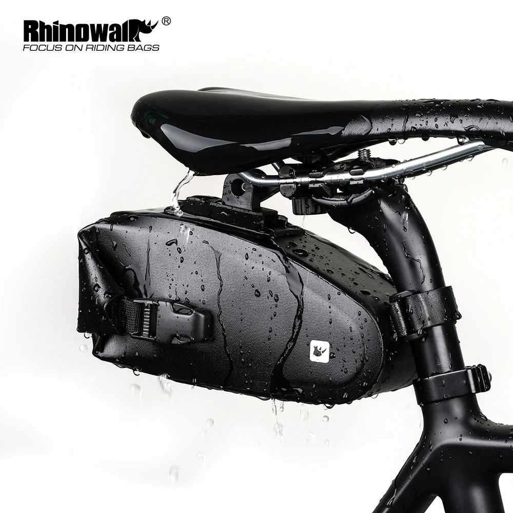 Rhinowalk Rain Bike Bag Bicycle Saddle Bag Reflective Rear Large-Volume Seatpost Mountain Bike an zuo bao Bike Bag Accessories