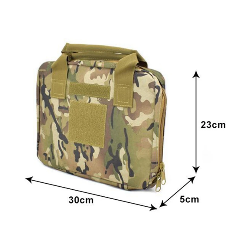 Tactical Hunting Handguns Bag Carrier Portable Gun Bag Nylon Padded Pistol Carry Bag Handbag for Glock 17 19 Bereta M9 Colt 1911