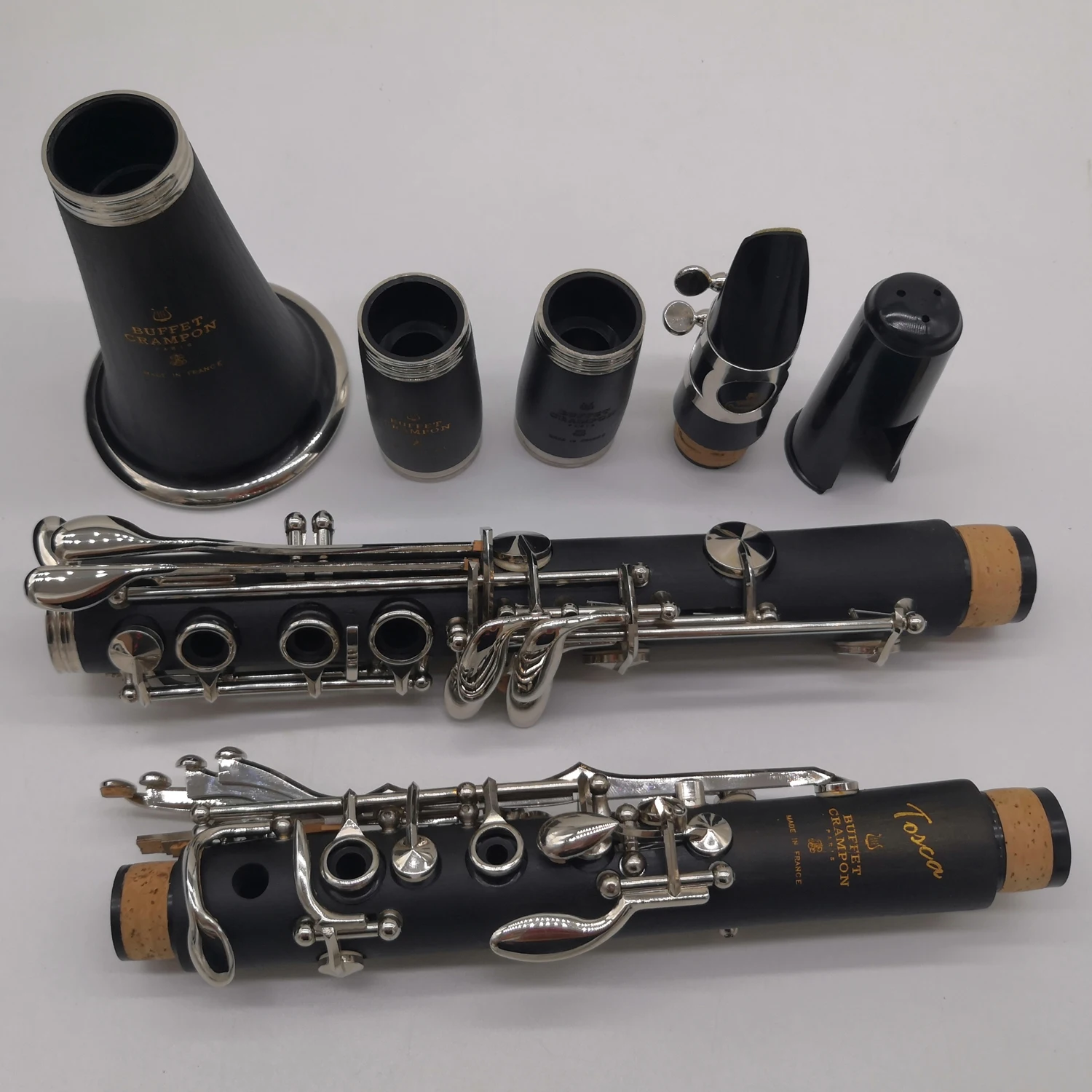 Professional Bb Clarinet TOSCA Bakelite Clarinets Ebony Wood Nickel Silver Key Musical Instruments Case Mouthpiece Reeds